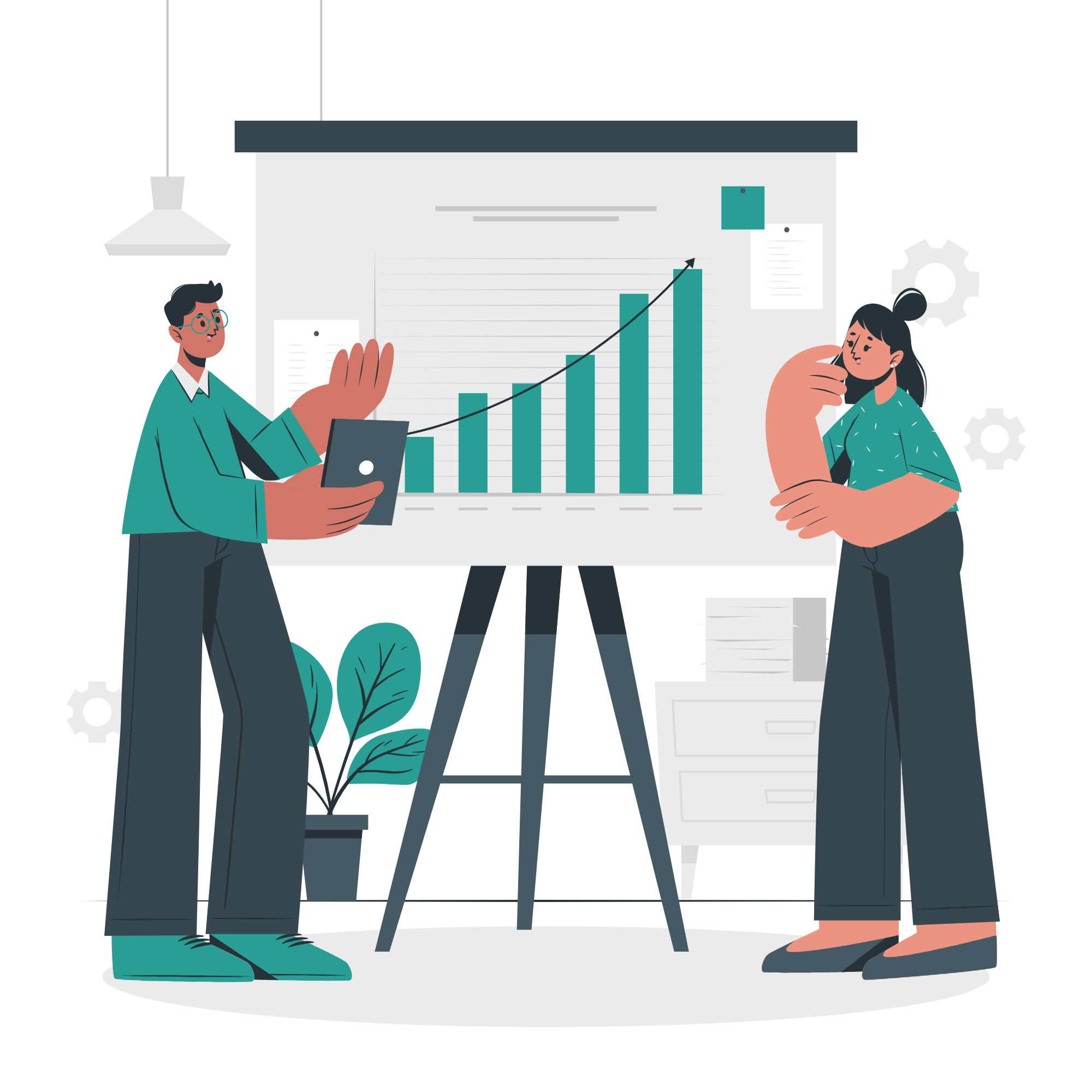 Growth analytics illustration for Market Matrix